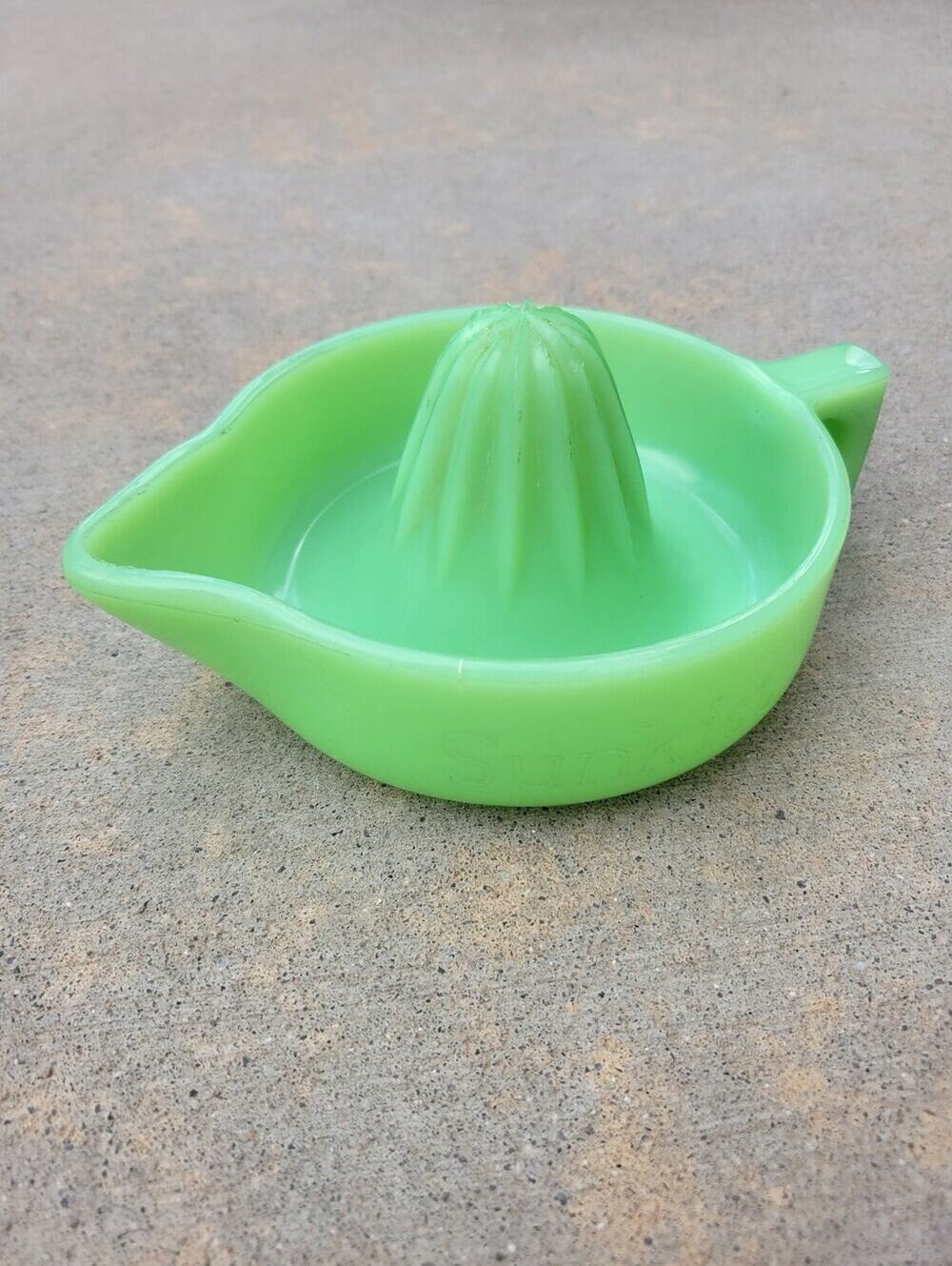 McKee Glass Company Jadeite Uranium Sunkist Reamer Juicer 1930s Vintage